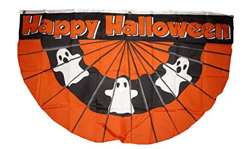 AES Wholesale Lot 3 Pack 3x5 Happy Halloween Ghosts Ghost Bunting Fan Flag 3'x5' House Banner Grommets Double Stitched Metal Eyelets for Hoisting Fade Resistant Premium Quality AES Wholesale Lot 3 Pack 3x5 Happy Halloween Ghosts Ghost Bunting Fan Flag 3'x5' House Banner Grommets Double Stitched Metal Eyelets for Hoisting Fade Resistant Premium Quality