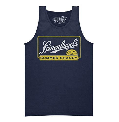 Tee Luv Leinenkugel's Summer Shandy Tank Shirt - Leinenkugel Beer Tank Top -Navy Heather- -M-