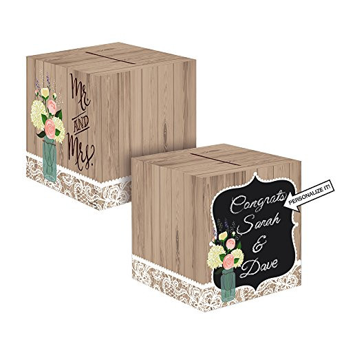 Creative Converting 088706 Rustic Wedding Card Holder Box (Single)