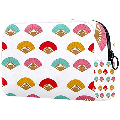 Makeup Bags Spanish Fan Pattern Blue Red Pink Yellow Cosmetic Pouch Travel Zipper Cosmetic Organizer Toiletry Bag for Women Girls Makeup Bags Spanish Fan Pattern Blue Red Pink Yellow Cosmetic Pouch Travel Zipper Cosmetic Organizer Toiletry Bag for Women Girls