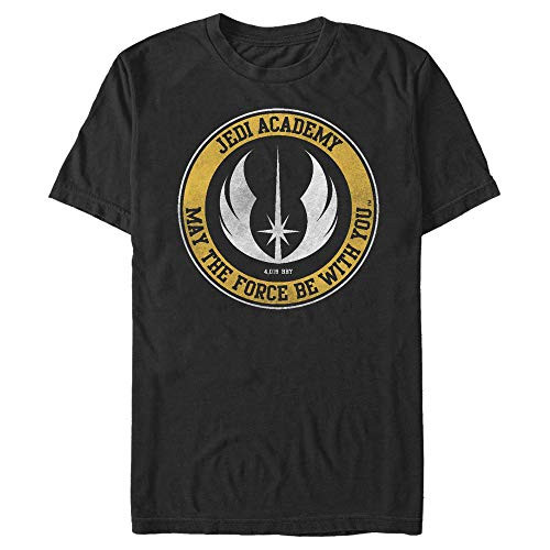 STAR WARS Men's Jedi Academy Est 4019 T-Shirt, Black, X-Large
