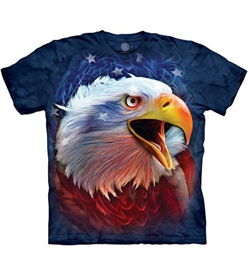 The Mountain Revolution Eagle Adult T-Shirt, Blue, Medium The Mountain Revolution Eagle Adult T-Shirt, Blue, Medium