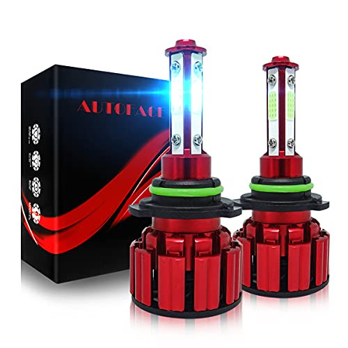 AUTOFACE 9006/HB4 LED Headlight Bulbs, 60W 10000LM Super Bright Fog Light Bulb 8000K Ice Blue Conversion Kit for Vehicle, Pack of 2