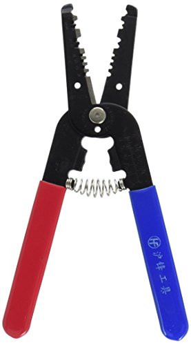 Uxcell Grip 10 to 22 AWG Wire Stripper Cutter Pliers Tool, 7.5", Red/Blue