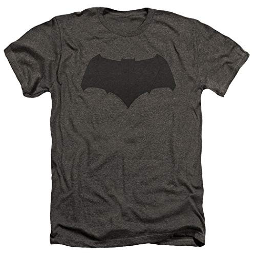 Popfunk Batman v Superman Movie Batman Uniform Logo Dark Gray Heather T Shirt  and  Stickers -X-Large-