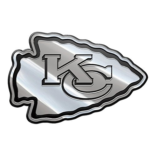 NFL Kansas City Chiefs Metal Emblem, One Size, One Color