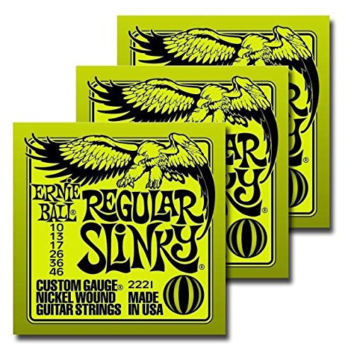 Ernie Ball 2221 Regular Slinky Nickel Wound Set Electric Guitar Strings - 3 PACK Ernie Ball 2221 Regular Slinky Nickel Wound Set Electric Guitar Strings - 3 PACK