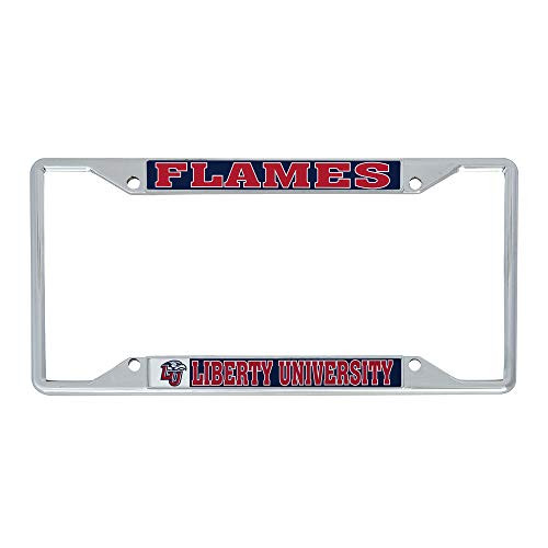 Desert Cactus Liberty University Flames Metal License Plate Frame for Front or Back of Car Officially Licensed -Mascot-