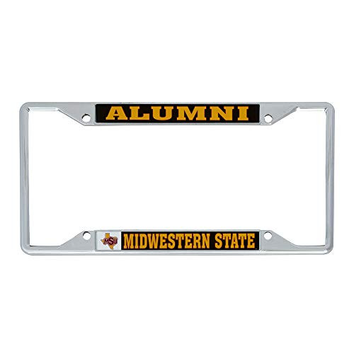 Midwestern State University MSU Mustangs Metal License Plate Frame for Front or Back of Car Officially Licensed -Alumni-