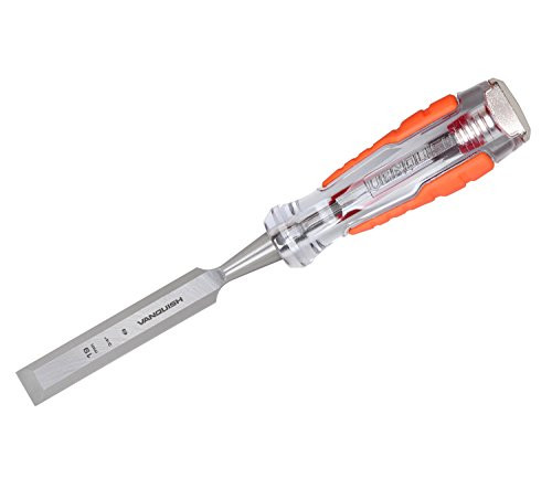 VANQUISH 4605 High Impact Steel Blade Wood Chisel with Storage, 3/4"/19mm