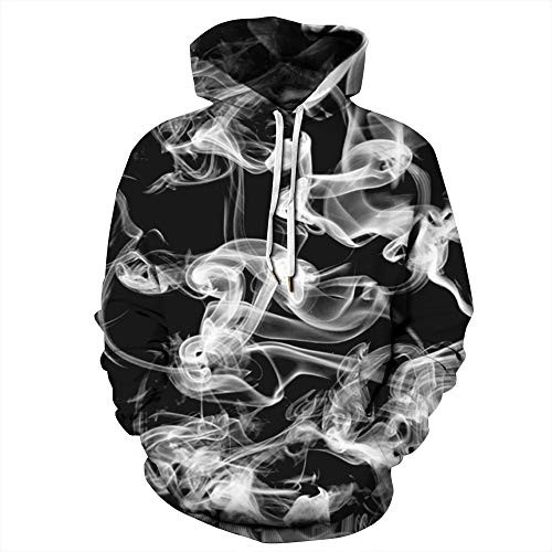 Unisex Realistic 3D Digital Print Pullover Hoodies Hooded Pockets Sweatshirts Hoodie -Large/X-Large, White Ink- Unisex Realistic 3D Digital Print Pullover Hoodies Hooded Pockets Sweatshirts Hoodie -Large/X-Large, White Ink-