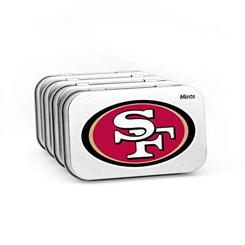 Worthy Promo NFL San Francisco 49ers Candy Mint Tins 4-Pack Sugar-Free Peppermints