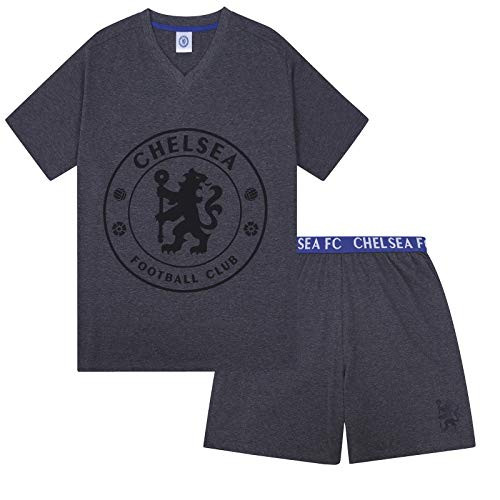 Chelsea FC Official Football Gift Mens Loungewear Short Pajamas Grey XL Chelsea FC Official Football Gift Mens Loungewear Short Pajamas Grey XL