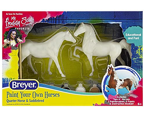 Breyer Horses Paint Your Own Horse - Quarter Horse and Saddlebred Paint and Play - 2 Horse Set - Model -4260 Breyer Horses Paint Your Own Horse - Quarter Horse and Saddlebred Paint and Play - 2 Horse Set - Model -4260
