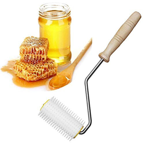 Delaman Beekeeping Uncapping Needle Roller, Honey Bee Comb, Honey Uncapping Extracting Needle Roller, Beekeeper Uncap Frame Tool, Beekeeping Supplies