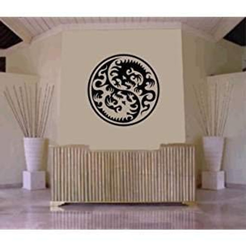 Tribal Yin Yang Dragon Version DD101 Vinyl Wall Decal Sticker Art Sports Kid Children Ball Nursery Boy Teen Sticker Wall Mural Art Graphic Sports Teen Kid Nursery