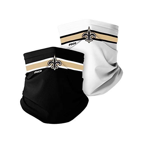 FOCO New Orleans Saints NFL Stitched 2 Pack Gaiter Scarf FOCO New Orleans Saints NFL Stitched 2 Pack Gaiter Scarf