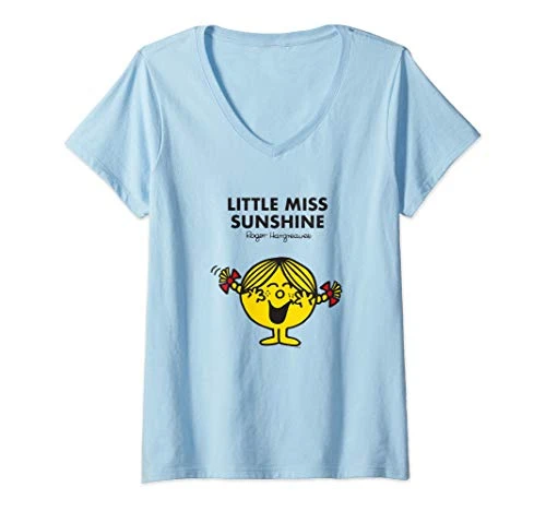 Womens Mr. Men Little Miss Sunshine V-Neck T-Shirt