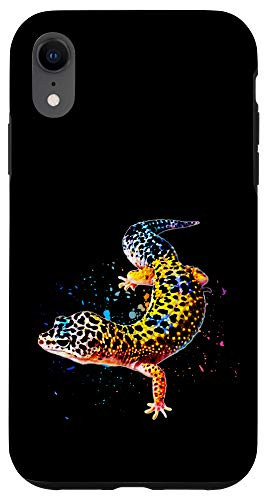 iPhone XR Leopard Gecko Watercolor Reptile Keeper Gecko Fan Case