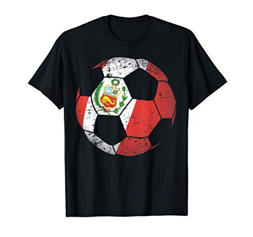 Peru Soccer Ball Flag Jersey - Peruvian Football T-Shirt