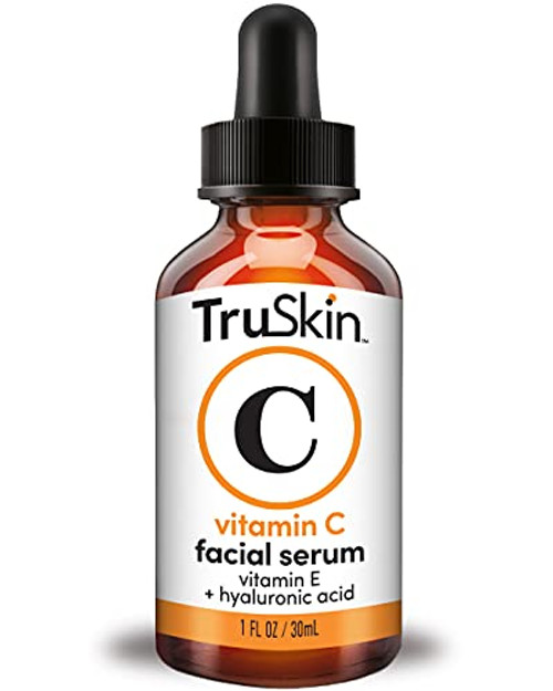 TruSkin Vitamin C Serum for Face, Topical Facial Serum with Hyaluronic Acid  and  Vitamin E, 1 fl oz