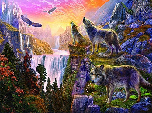 SUNSOUT INC Wolf Sun/Wolf Moon 1000 pc Jigsaw Puzzle