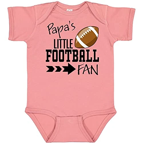 inktastic Papa's Little Football Fan Infant Creeper 24 Months Mauve 31b32