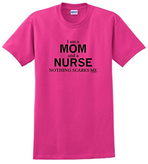 ThisWear Mom and a Nurse Nothing Scares Me, Nurse Gift T-Shirt XL Hlcna ThisWear Mom and a Nurse Nothing Scares Me, Nurse Gift T-Shirt XL Hlcna