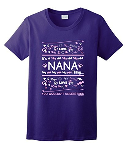 It's a Nana Thing, Cute Grandma Gift Ladies T-Shirt X-Large Purple