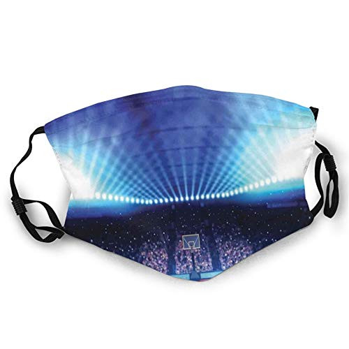 Comfortable Windproof mask?Basketball Arena Court With Fans And Flashlights Competition Theme Game Excitement Print?Printed Facial decorations for adult Comfortable Windproof mask?Basketball Arena Court With Fans And Flashlights Competition Theme Game Excitement Print?Printed Facial decorations for adult