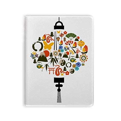 Fan Butterfly Taiji Teapot Mountain Notebook Gum Cover Diary Soft Cover Journal
