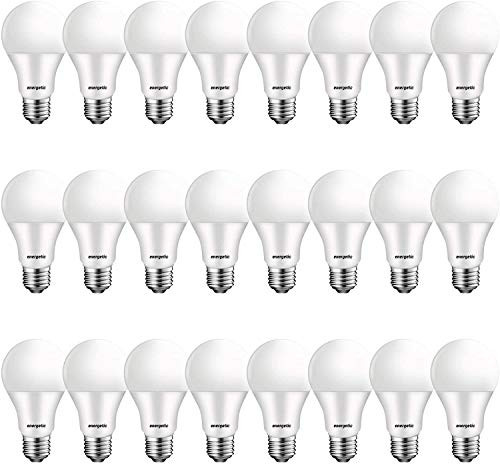 24 Pack A19 LED Light Bulbs 60 Watts Equivalent, 5000K Daylight, E26 Medium Base, 750 Lumens, Non-dimmable, UL Listed
