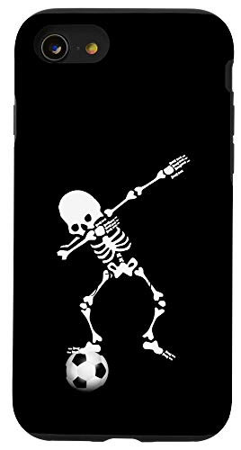 iPhone SE -2020- / 7 / 8 Funny Dabbing Skelleton Soccer Design for Halloween Fans Case