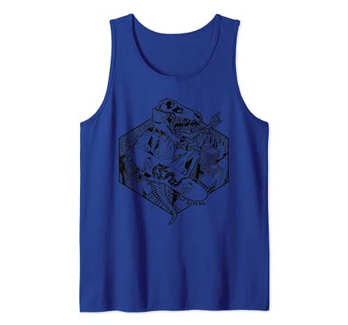 Flite Boi - Skateboards - T-Rex T. Rex Dinosaur Ink Graphic Tank Top