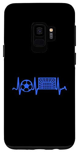 Galaxy S9 Blue Soccer Heartbeat Goal and Soccer Ball Case