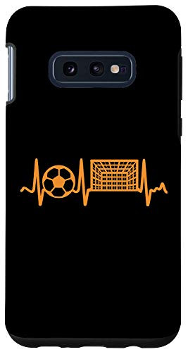 Galaxy S10e Orange Soccer Heartbeat Goal and Soccer Ball Case