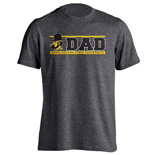 Appalachian State Mountaineers Dad Proud Parent T-Shirt -Charcoal Heather, 2XL-