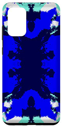 Galaxy S20 plus Colorful Abstract Blue Bohemian Chic Inkblot Mandala Design Case