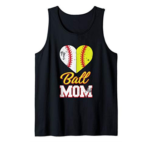Funny Softball Baseball Mom Women's Ball Mom Tank Top