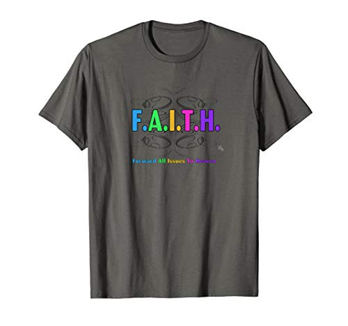 Faith Based Forward All Issues To Heaven Rainbow Designer T-Shirt