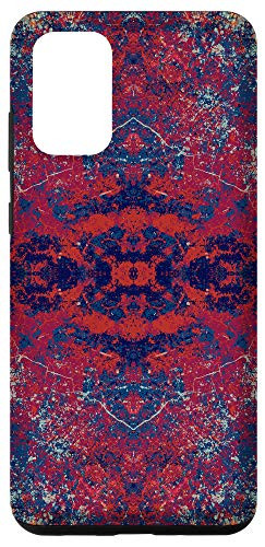 Galaxy S20 plus Colorful Abstract Blue Red Bohemian Inkblot Mandala Design Case