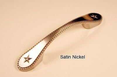 TWO STAR PULL SN WESTERN CABINET HARDWARE DRAWER PULLS TEXAS STAR KNOBS -1-