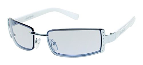 Southpole 440SP Slim Metal Rectangular UV Protective Sunglasses - Wear All-Year - A Gift of Youth, 60 mm, Silver