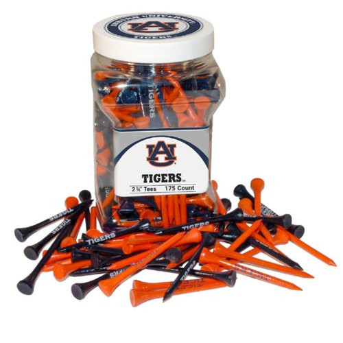 Team Golf NCAA Auburn University Tigers 2-3/4" Golf Tees, 175 Pack, Regulation Size, Multi Team Colors