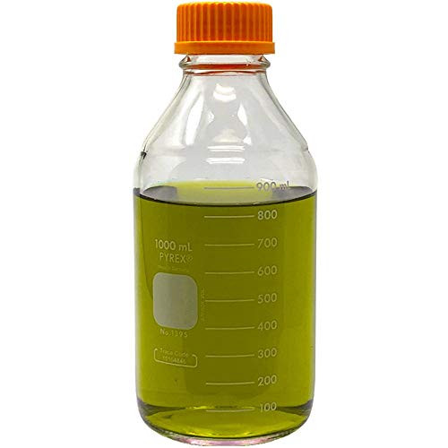 PYREX 1L Round Media Storage Bottles, with GL45 Screw Cap, Ea