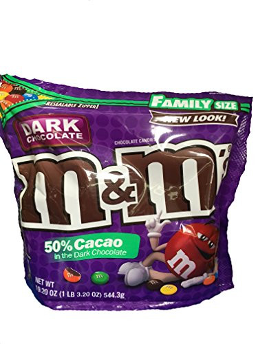M and M's Dark Chocolate Candies Family Size 19.2 oz
