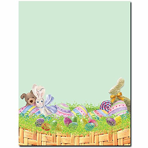 Easter Basket Letterhead Laser  and  Inkjet Printer Paper, 100 pack