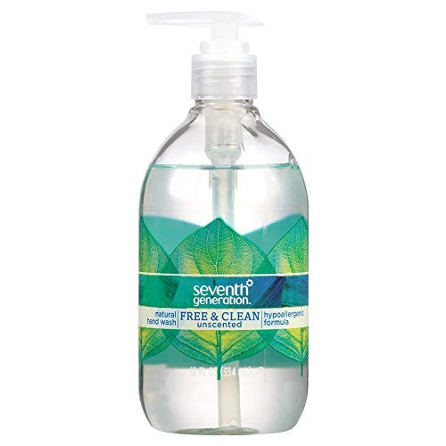 -2 Pack- Seventh Generation Natural Hand Wash, Free  and  Clean Unscented, 12 Fl. Oz.