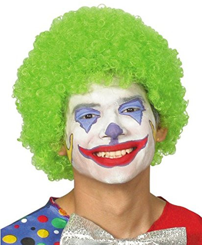 Green Anime Festival Cosplay Hair for Show Party Cosers Wig Fans Curly Explosion Hair Round Clown
