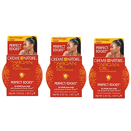 Creme of Nature Argan Oil Perfect Edges Control Hair Gel-2.25 oz -Pack of 3- by Creme of Nature